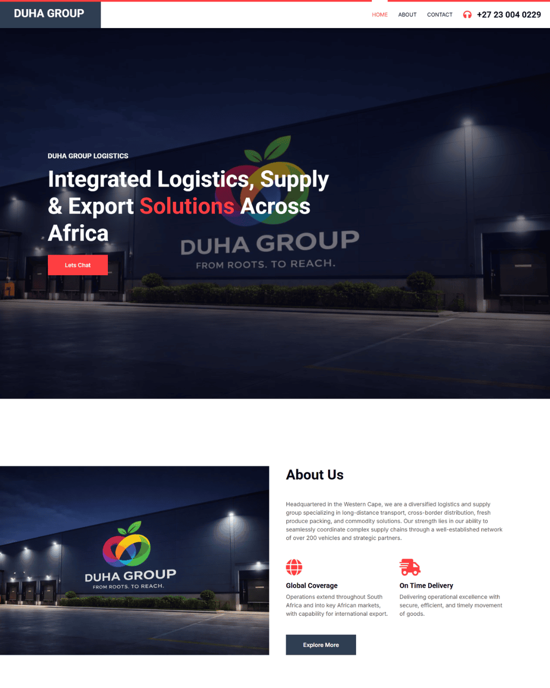 logistics-company-website-design-cape-town